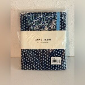 Anne Klein 3/4 Sleeve PJ Pajama Set Size L Navy RN 17363 PRT Comfy Soft Sleep